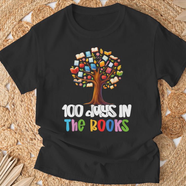 100 Days In The Books Tree Of Knowledge 100th Day Of School T-Shirt Gifts for Old Men