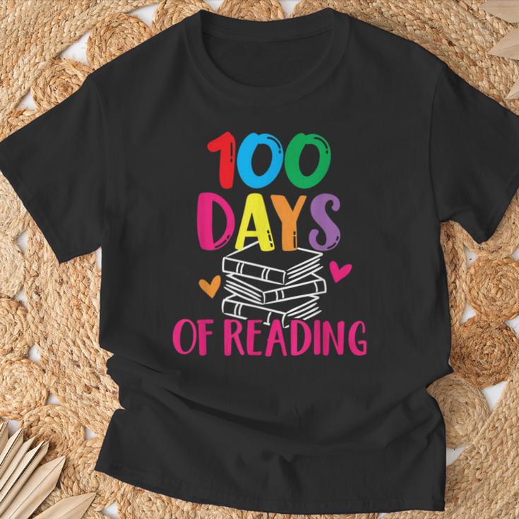 100 Days Of School Reading English Teacher Books Stack T-Shirt Gifts for Old Men 100 Days Of School Reading English Teacher Books Stack T-Shirt Gifts for Old Men