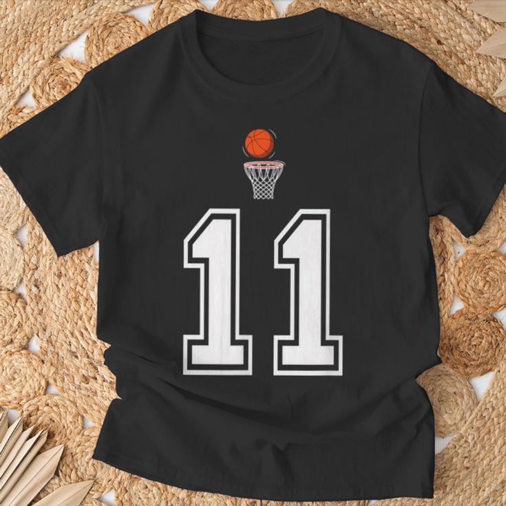 11 番 バスケットボールスタイル ヴィンテージホワイト Tシャツ 高齢者への贈り物