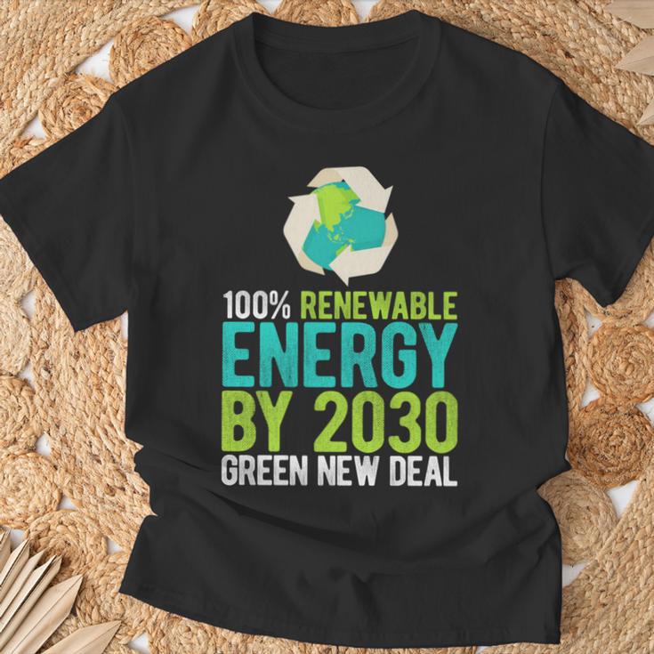 2030年までにグリーンニューディールの再生可能エネルギー 長袖tシャツ Tシャツ 高齢者への贈り物