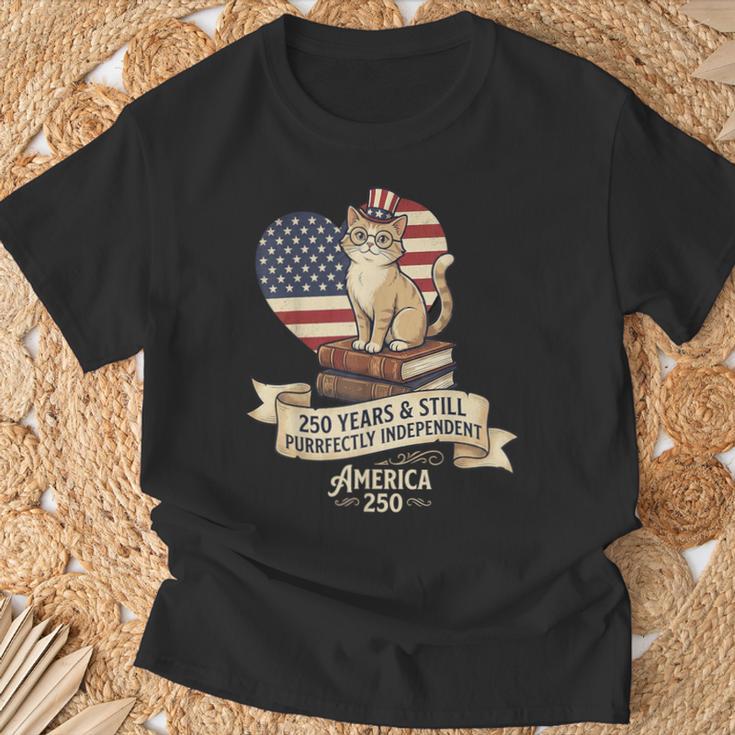 250 Anniversary USA Shirt Book Cute Cat 4th Of July T-Shirt Gifts for Old Men 250 Anniversary USA Shirt Book Cute Cat 4th Of July T-Shirt Gifts for Old Men
