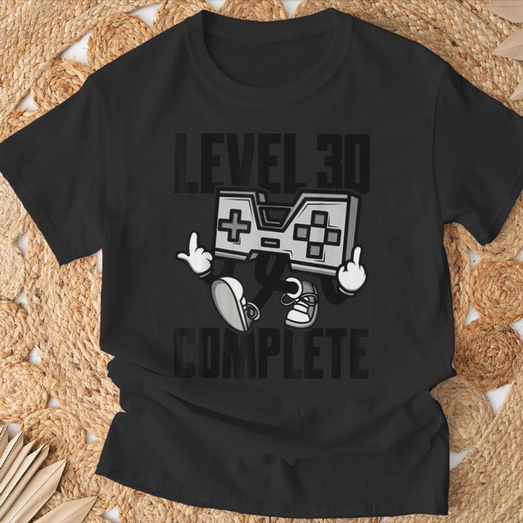 30歳の誕生日に贈るレベル30コンプリート衣装 30年目のゲーマー Tシャツ 高齢者への贈り物