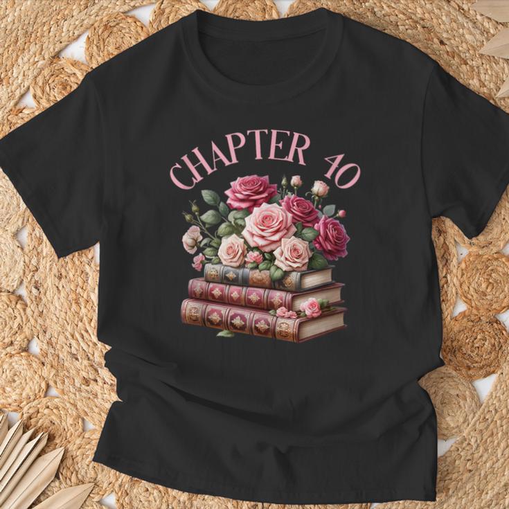40th Birthday Chapter 40 Birthday Shirt Women Book Lover T-Shirt Gifts for Old Men
