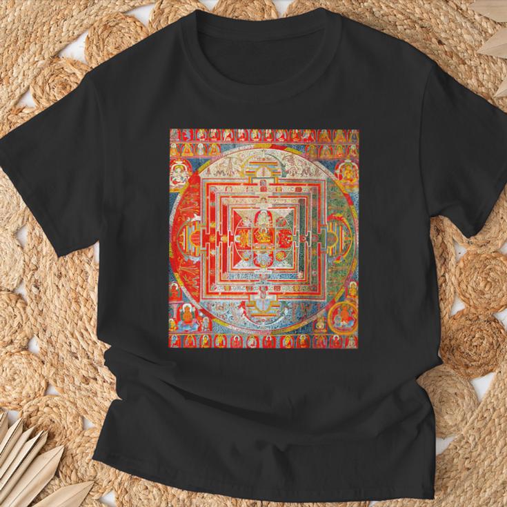 43神曼荼羅 仏教 スピリチュアル タンカ 芸術 仏教 Tシャツ 高齢者への贈り物