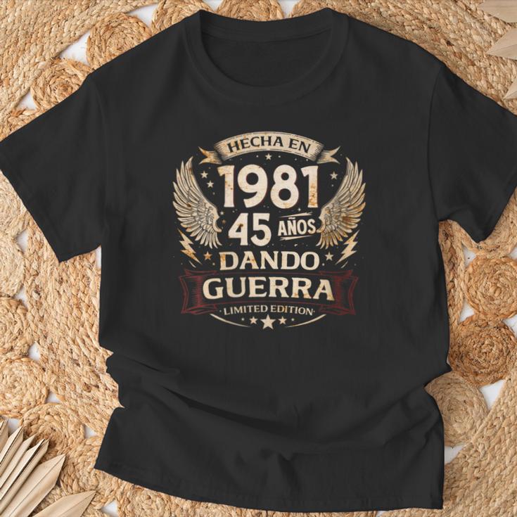 45 Cumpleaños Hombre 45 Años Original De 1981 Cuello Camiseta unisex Regalos para ancianos