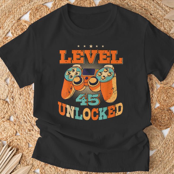 45歳の誕生日プレゼント 45歳 男性と女性、ビデオゲーム 1976年生まれ Tシャツ 高齢者への贈り物