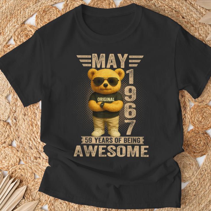 59歳 1967年5月 テディベア 59歳 誕生日 男性 女性 Tシャツ 高齢者への贈り物