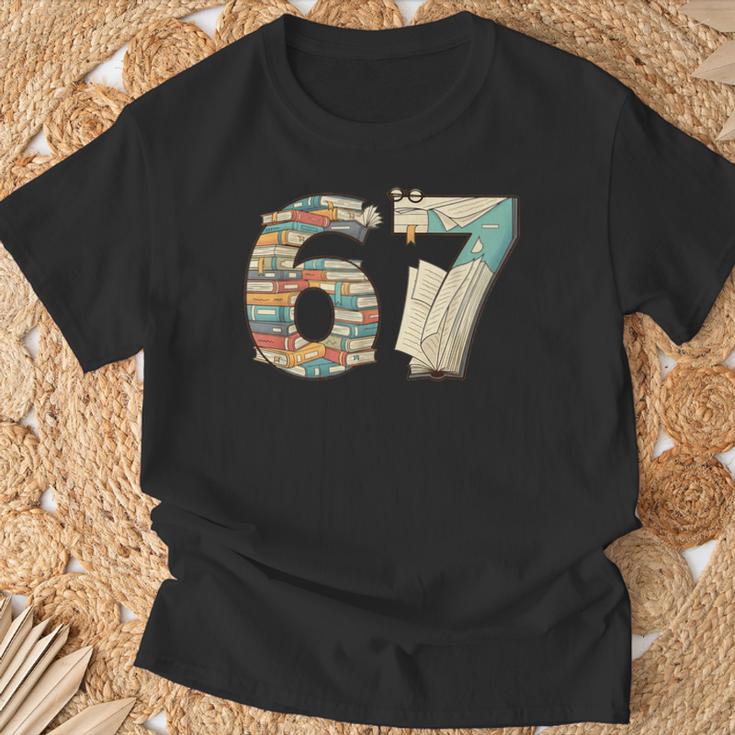 67 Book Stack Literary Adventure Reader T-Shirt Gifts for Old Men