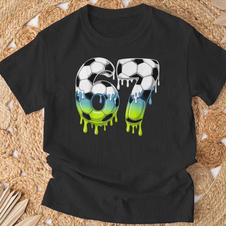 67 サッカーボードリップ シックスセブン サッカーボール ドリップボーイズ ユース サッカー Tシャツ 高齢者への贈り物
