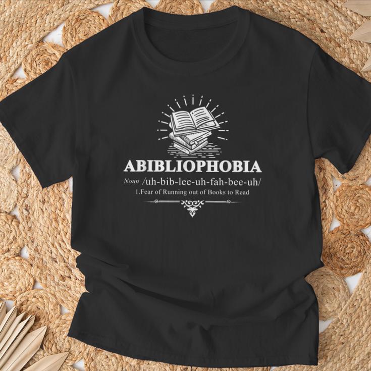 Abibliophobia Fear Of Running Out Of Books Novel Library T-Shirt Gifts for Old Men Abibliophobia Fear Of Running Out Of Books Novel Library T-Shirt Gifts for Old Men