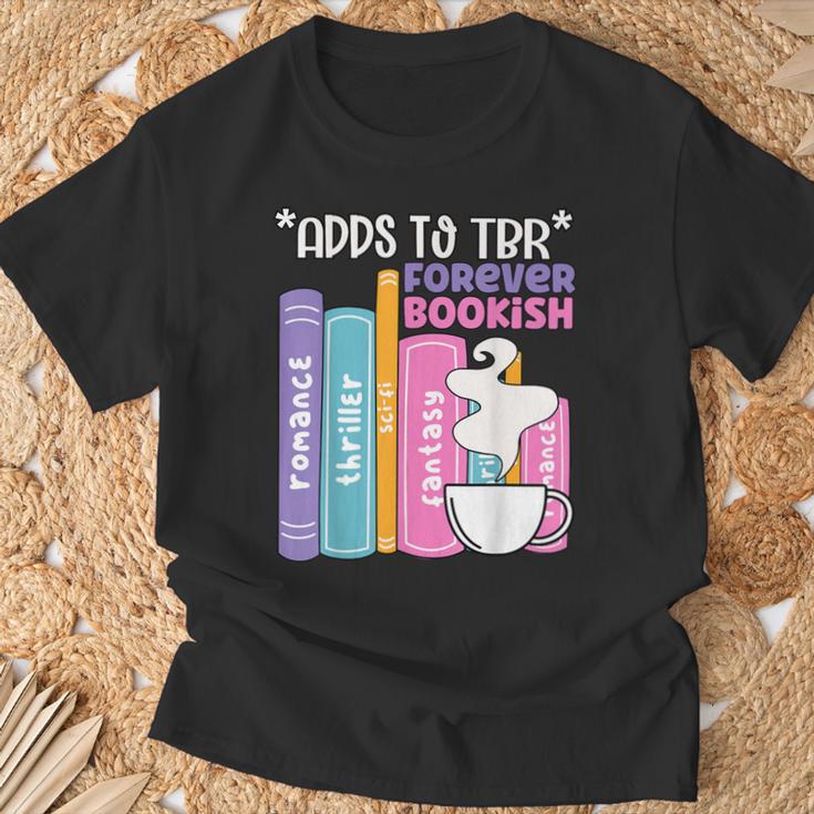 Adds To TBR Forever Bookish Book Lover Tee T-Shirt Gifts for Old Men