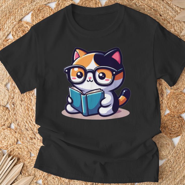 Adorable Book Lover Calico Cat With Reading Glasses Cute For Men Women Kids T-Shirt Gifts for Old Men Adorable Book Lover Calico Cat With Reading Glasses Cute For Men Women Kids T-Shirt Gifts for Old Men