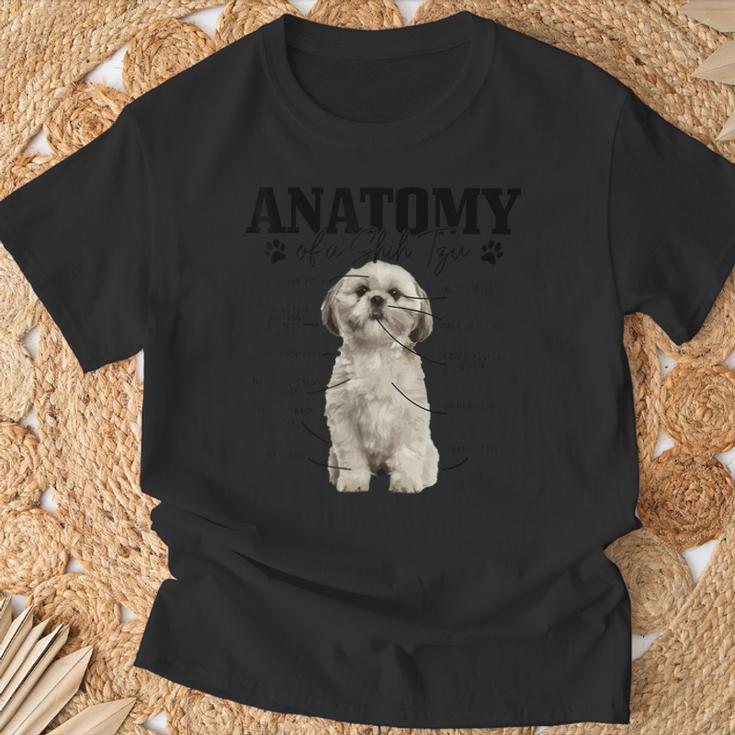 Anatomia Di Unhih Tzu Cane Divertente Carino Pitbull Mamma Pitbull Papà Maglietta Regalos para ancianos