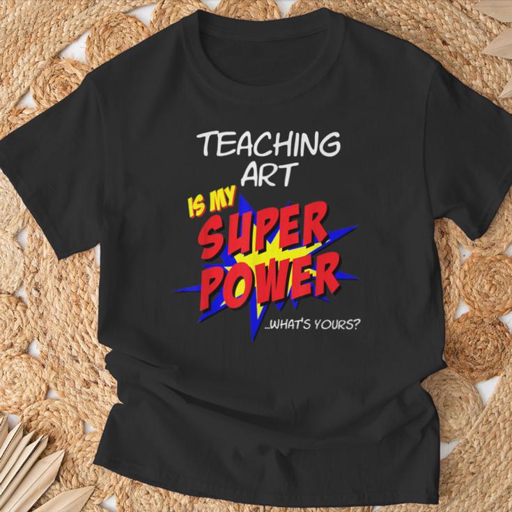 Art Painting School Teacher Superhero Superpower Comic Book For Men Women T-Shirt Gifts for Old Men Art Painting School Teacher Superhero Superpower Comic Book For Men Women T-Shirt Gifts for Old Men