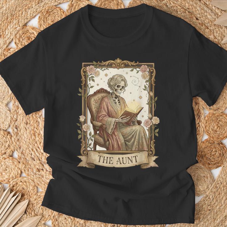 The Aunt Tarot Card Women Skeleton Aunty Book Lover T-Shirt Gifts for Old Men