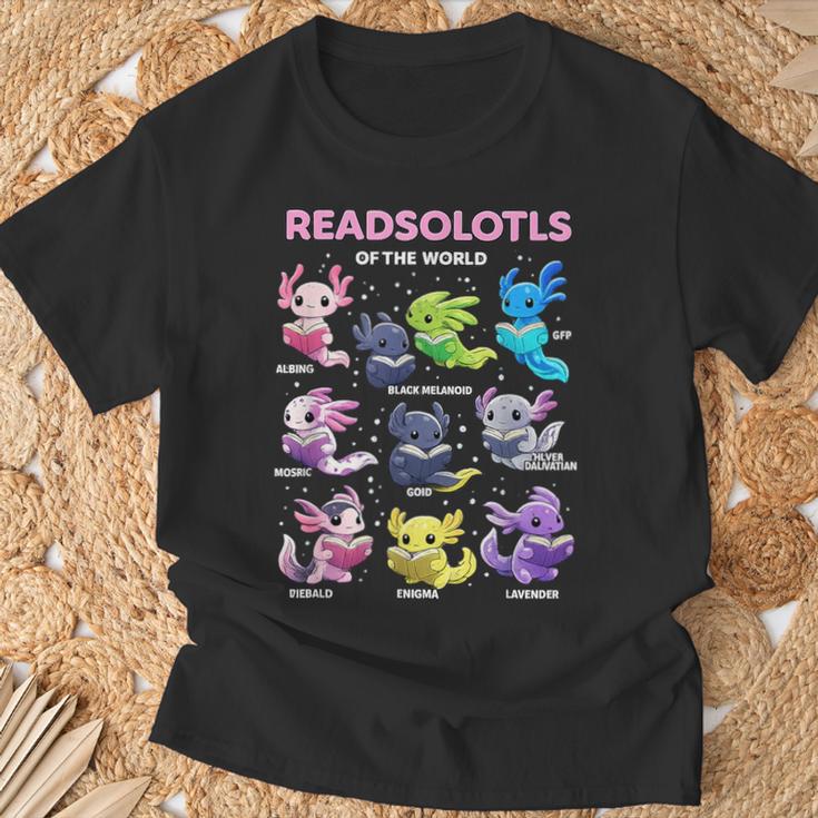 Axolotl Kawaii Readsolotl Of The World Axolotls Read Book T-Shirt Gifts for Old Men Axolotl Kawaii Readsolotl Of The World Axolotls Read Book T-Shirt Gifts for Old Men