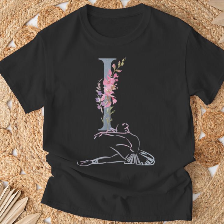 Balla Ballerina イニシャル 名前 I、ダンス、モノグラム、バレエ Tシャツ 高齢者への贈り物