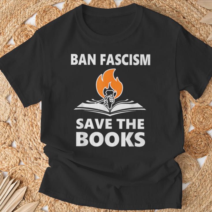 Ban Fascism Save The Books Hands Off Resist Fascism Is Bad T-Shirt Gifts for Old Men Ban Fascism Save The Books Hands Off Resist Fascism Is Bad T-Shirt Gifts for Old Men