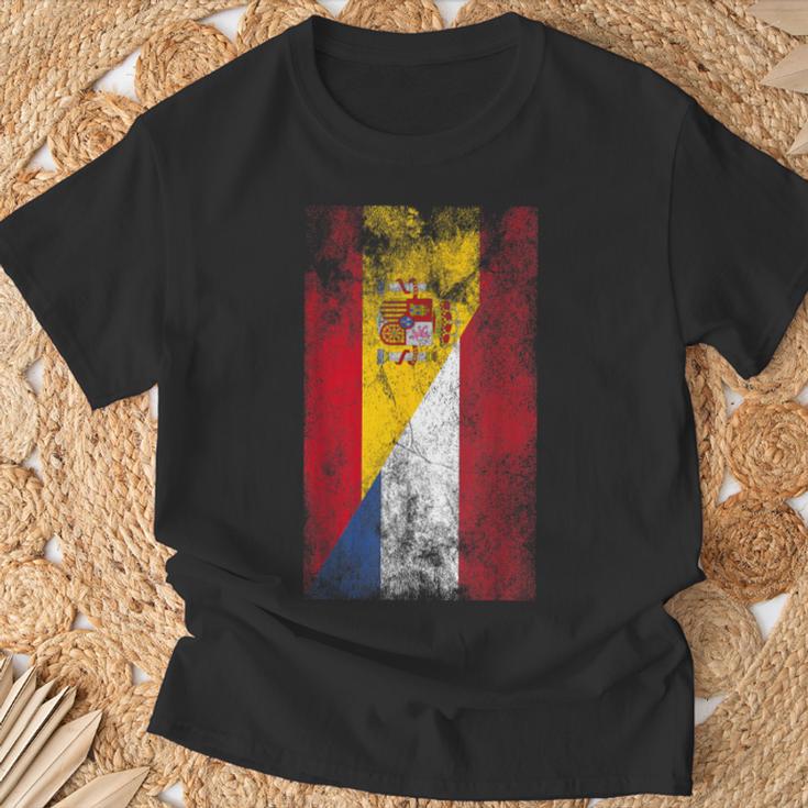 Banderas De España Y Países Bajos Español Holandés Camiseta unisex Regalos para ancianos