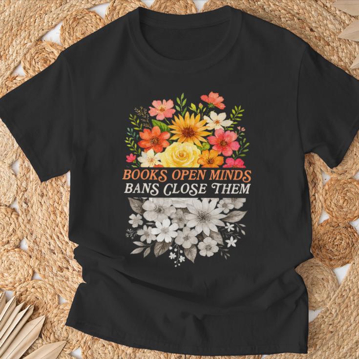 Banned Book Reading Lover Books Open Minds Bans Close Them T-Shirt Gifts for Old Men