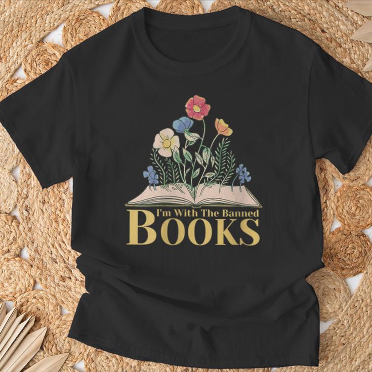 Banned Books I'm With The Banned Books T-Shirt Gifts for Old Men