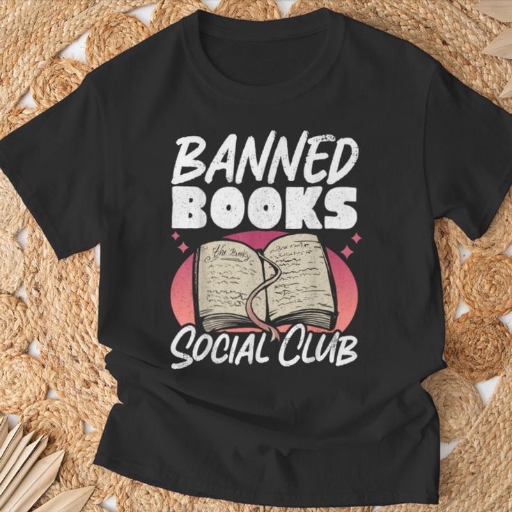Banned Books Social Club T-Shirt Gifts for Old Men Banned Books Social Club T-Shirt Gifts for Old Men