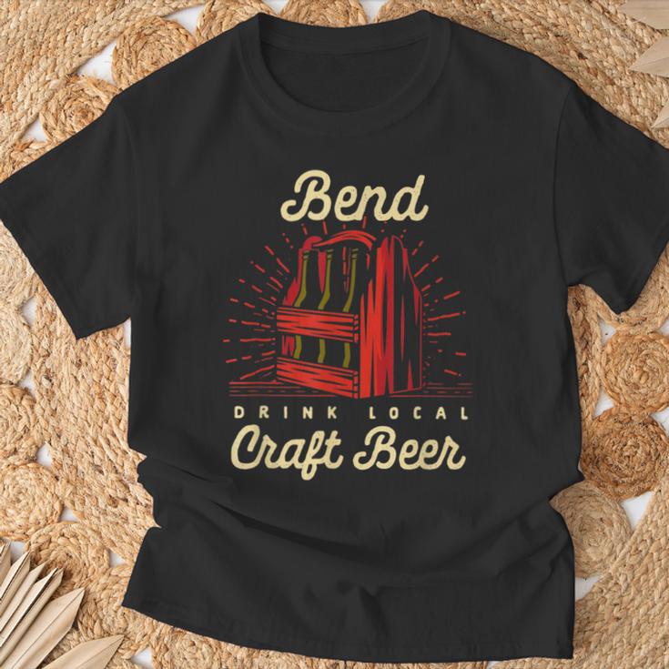 Bend Drink Local Craft ビールオレゴン醸造業者またはクラフト醸造所 Tシャツ 高齢者への贈り物