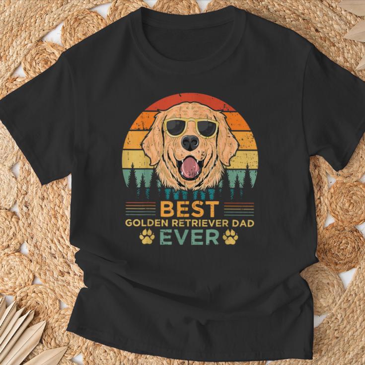 Best Golden Retriever Dad Everintage Dog Festa Del Papà Maglietta Regalos para ancianos