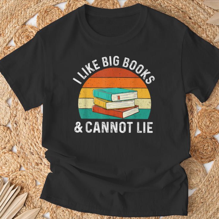 I Like Big Books & Cannot Lie Reading Bookworm Reader T-Shirt Gifts for Old Men
