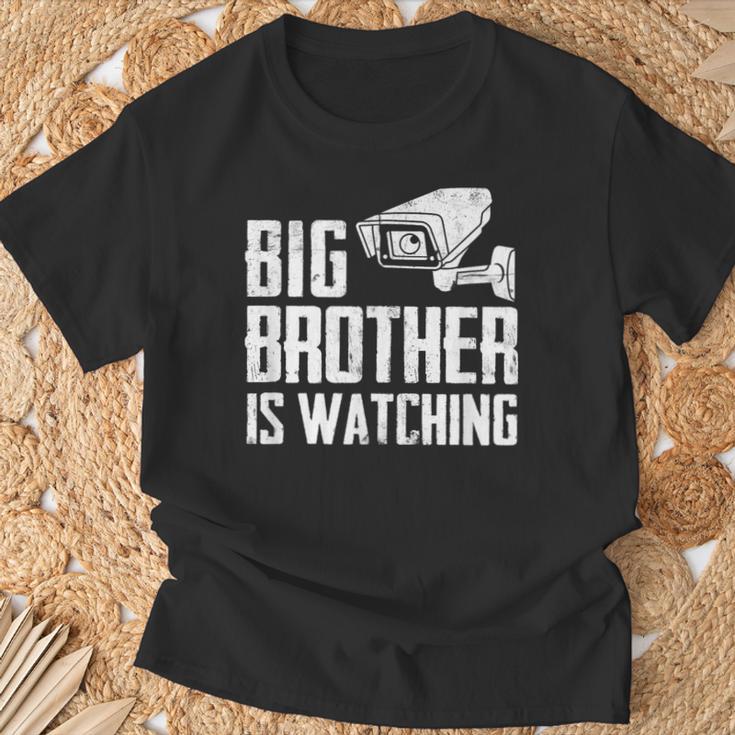 Big Brother Is Watching Government Massurveillance Cctv Tシャツ 高齢者への贈り物