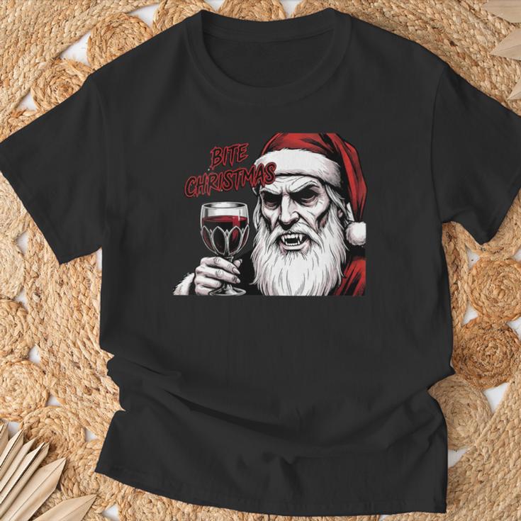 Bite Christmas Vampire Santa Claus Vintage Comic Book Style T-Shirt Gifts for Old Men Bite Christmas Vampire Santa Claus Vintage Comic Book Style T-Shirt Gifts for Old Men