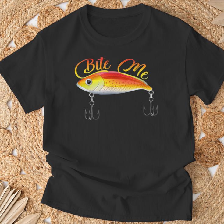 Bite Me 釣りルアー シャツ Tシャツ 高齢者への贈り物