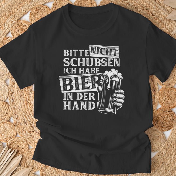 Bitte Nichtchubsen Ich Habe Bier In Der Hand Trinkspiel T-Shirt Geschenke für alte Männer