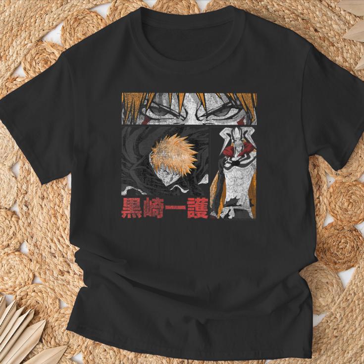 Bleach Graphic Ichigo Comic Book Style Anime T-Shirt Gifts for Old Men
