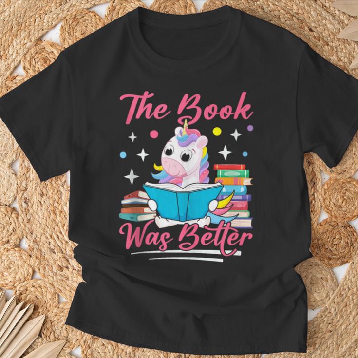 The Book Was Better Book Reader Girl Book Lover T-Shirt Gifts for Old Men