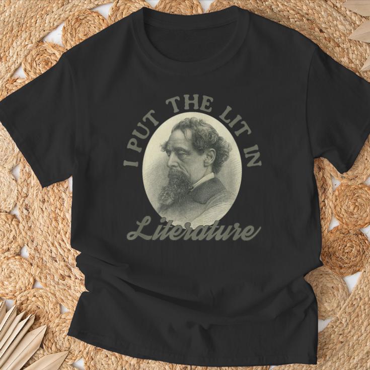Book Club I Put The Lit In Literature Charles Dickens T-Shirt Gifts for Old Men