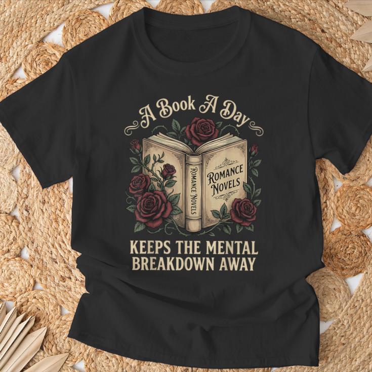 A Book A Day Keeps The Mental Breakdown Away T-Shirt Gifts for Old Men