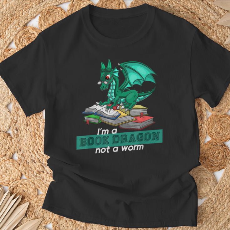 Im A Book Dragon Not A Worm Dragon T-Shirt Gifts for Old Men Im A Book Dragon Not A Worm Dragon T-Shirt Gifts for Old Men