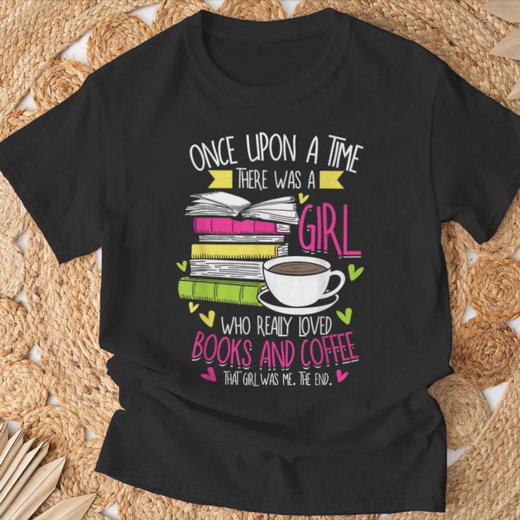 Book Lover & Coffee Reader Reading Quote Women & Girls T-Shirt Gifts for Old Men