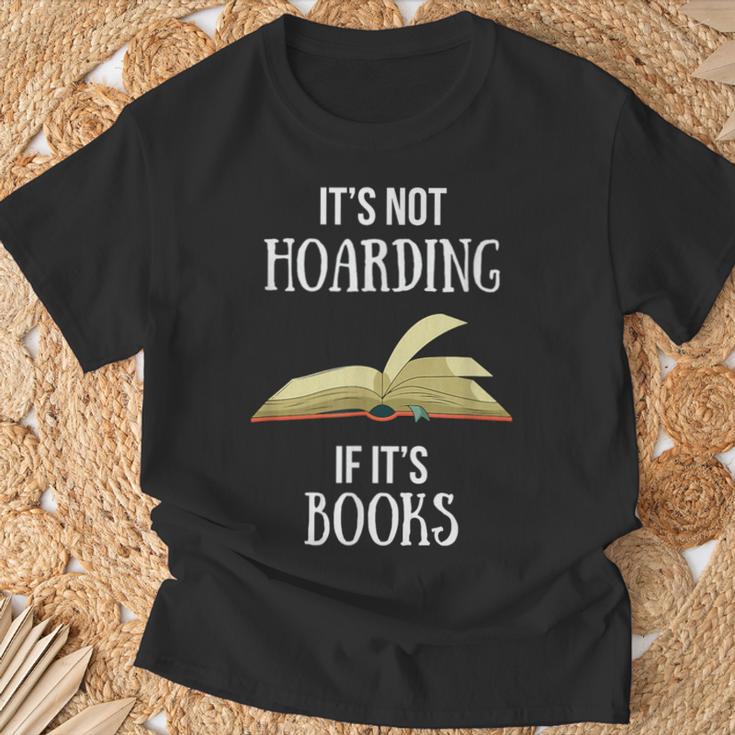 Book Lover Boutique It's Not Hoarding If It's Books T-Shirt Gifts for Old Men