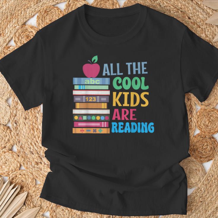 Book Lover All The Cool Kids Reading T-Shirt Gifts for Old Men