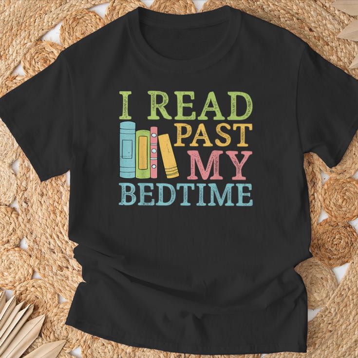 Book Lover I Read Past My Bedtime Bookworm Reader Librarians T-Shirt Gifts for Old Men