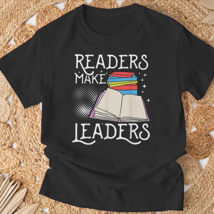 Book Lovers Librarians Avid Readers Make Leaders Bookworms T-Shirt Gifts for Old Men