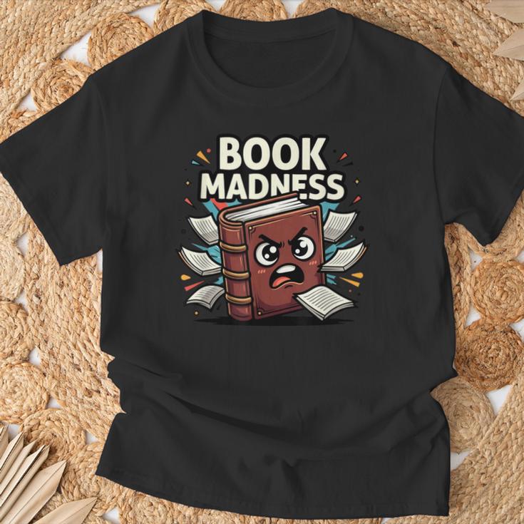 Book Madness Reading Lover School Humor T-Shirt Gifts for Old Men