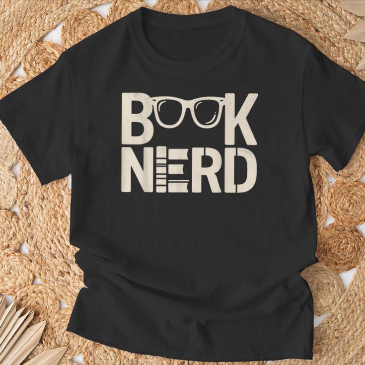 BOOK NERD Bibliophilia Book Reader Literature Bookworm T-Shirt Gifts for Old Men