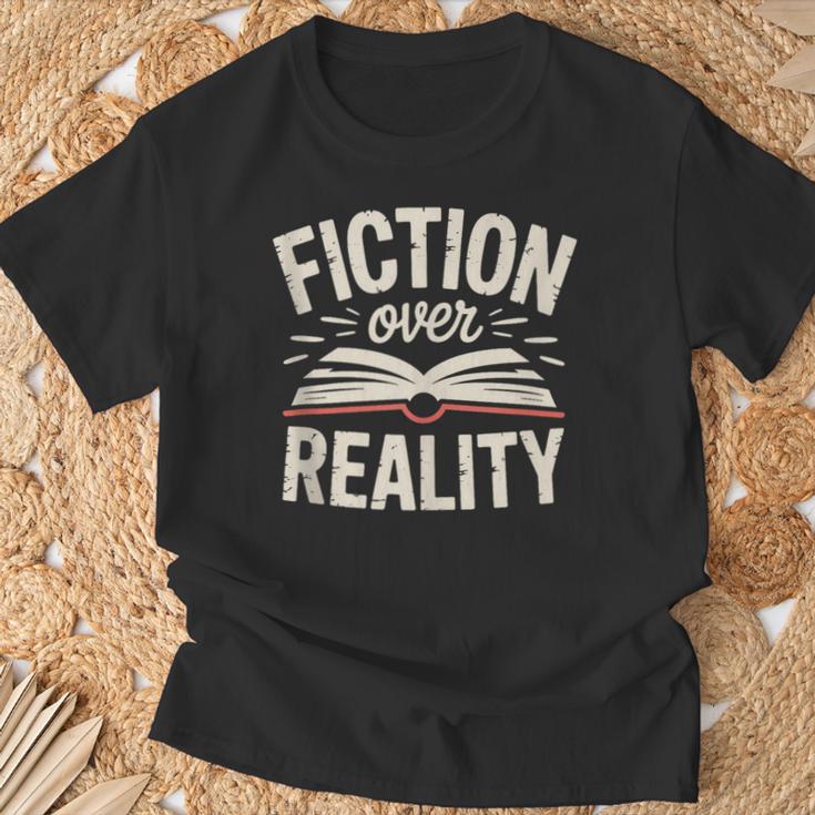 Book Nonfiction Reading Literary Apparel Fact Based Books T-Shirt Gifts for Old Men