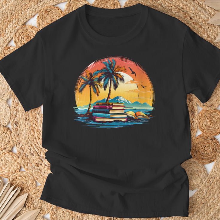 Book Paradise Tropical Island Beach Ocean Summer Reading T-Shirt Gifts for Old Men Book Paradise Tropical Island Beach Ocean Summer Reading T-Shirt Gifts for Old Men