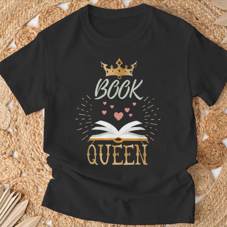 Book Queen Book Lovers Bookworm Reading Novelty Shirt T-Shirt Gifts for Old Men