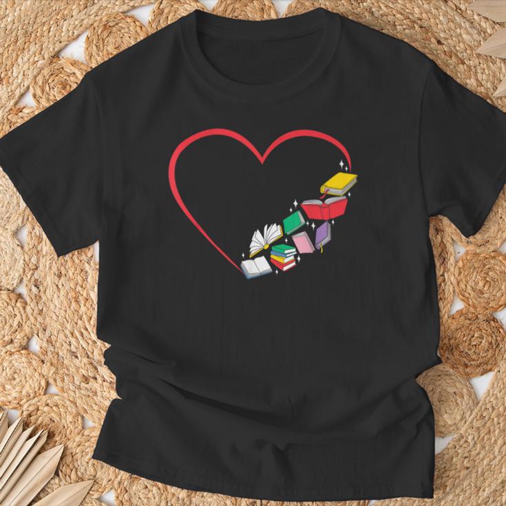 Book Reading Books Heart T-Shirt Gifts for Old Men Book Reading Books Heart T-Shirt Gifts for Old Men
