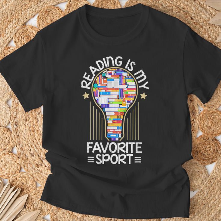 Book Reading Is My Favorite Sport Book Lover T-Shirt T-Shirt Gifts for Old Men